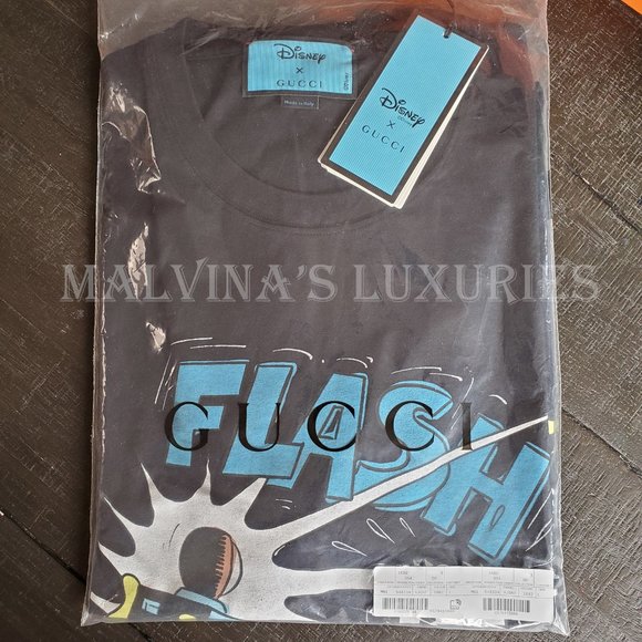 GUCCI T-SHIRT DISNEY DONALD DUCK BLACK HEAVY COTTON CREWNECK TOP S small - Picture 11 of 13